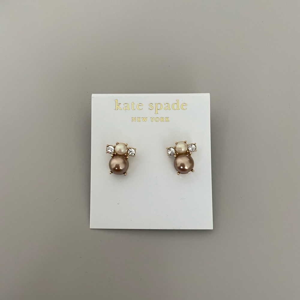 KATE SPADE PARLOUR PEARLS CREAMMULTI STUDS